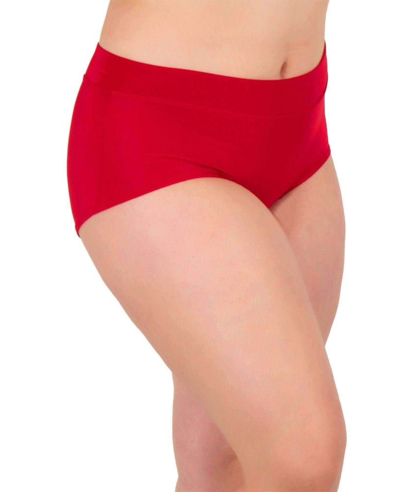 Front of a model wearing a size 3X Moisture Wicking Brief Underwear in Red by Undersummers. | dia_product_style_image_id:328545